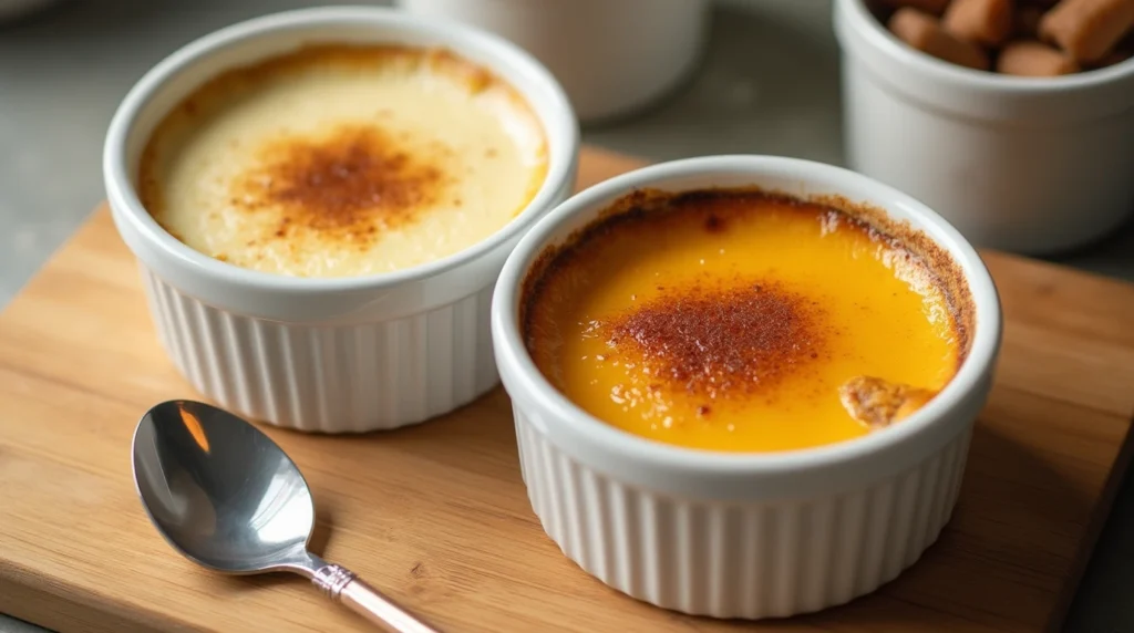 What's the difference between crème brûlée and custard?