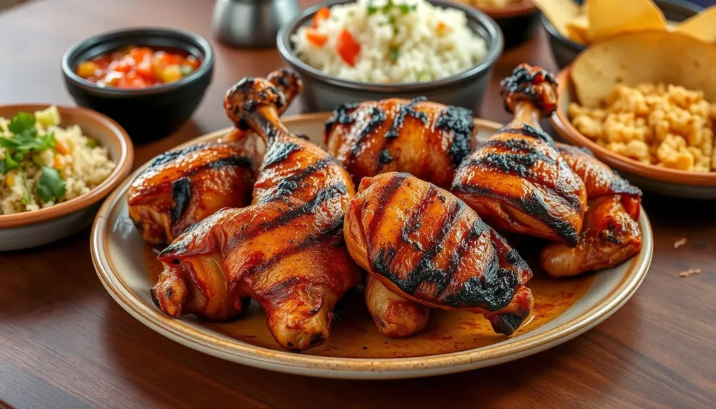 Perfectly grilled chicken explaining 'What makes El Pollo Loco chicken so good?' with its juicy texture and flavorful marinade.