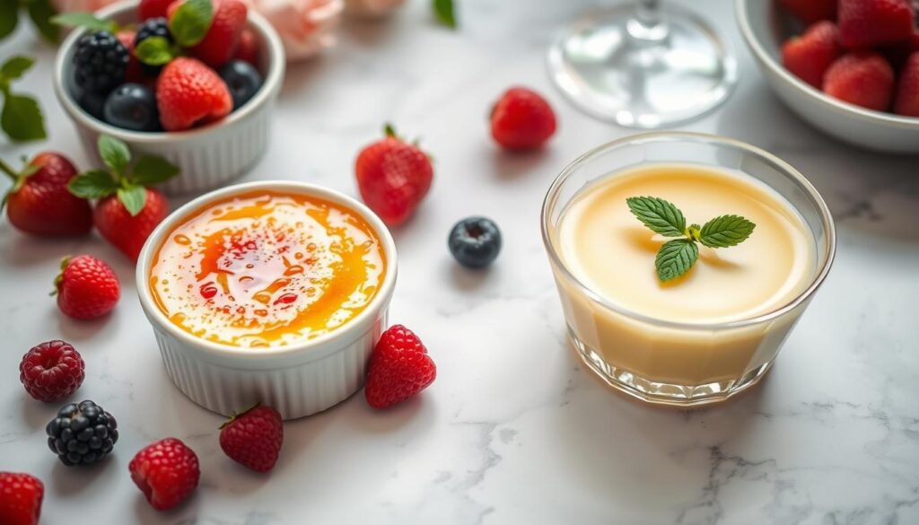 What's the difference between crème brûlée and custard?