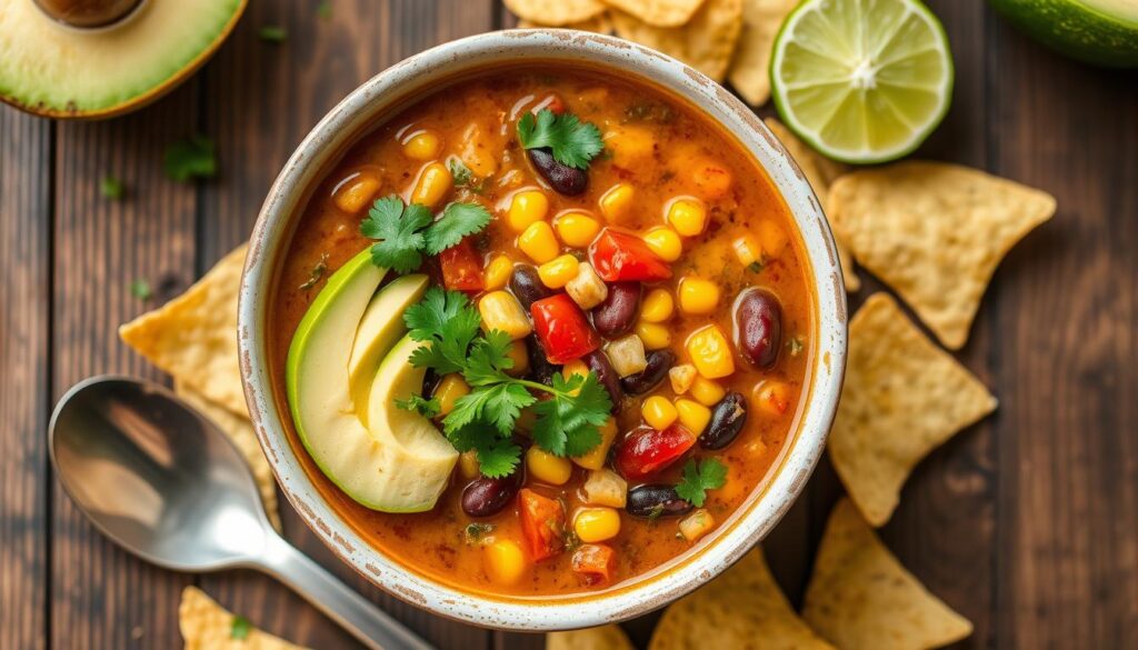 How many calories is homemade taco soup?