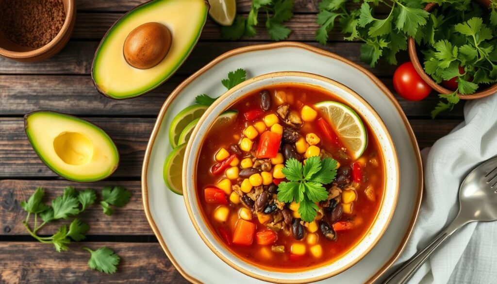 How many calories is homemade taco soup?