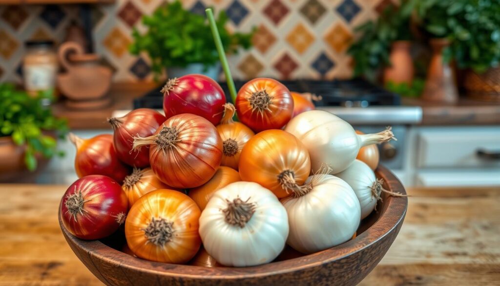 A vibrant cebolla ensalada recipe featuring fresh onions, tomatoes, and herbs served in a bowl.